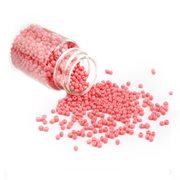 Seed beads. 2 mm. 30 gram/1800 stk. i plastrør. Gammelrosa.